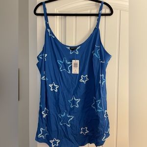 Torrid size 2 blue stars tank